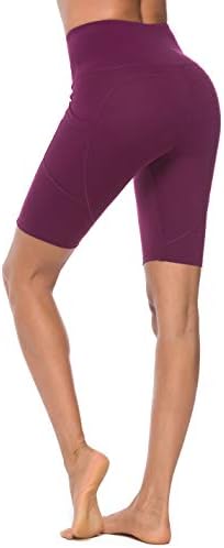 Ovesенски јога панталони со џебови со џебови со високи половини Активни тренинзи за вежбање за спортска фитнес салата