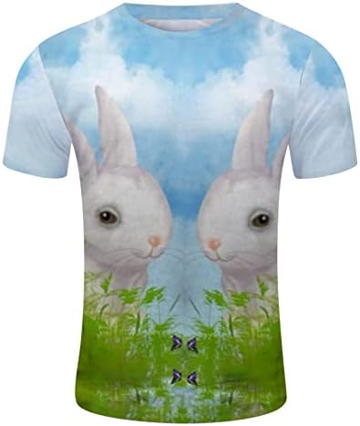2023 Нов Менс Велигденски зајаче Фестивал на јајца Дигитална 3Д печатена кошула маица Топ блузи маици Мажите пакуваат памук