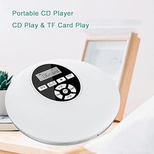 ZYZMH Portable CD Player Anti-Skid Small Music CD Walkman за домашен патнички автомобил со LCD дисплеј поддршка TF картичка лична музика плеер