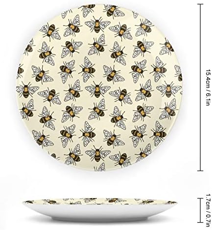 Зачувајте Ја Коската На Пчелите Кина Декоративна Плоча Тркалезни Керамички Плочи Занает Со Штанд За Прикажување На Декор За Вечера На