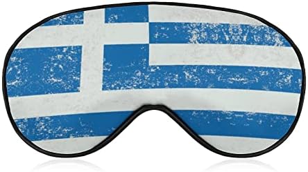 Грција Знаме Меки Маски За Очи Со Прилагодлив Ремен Лесен Удобен Превез За Спиење