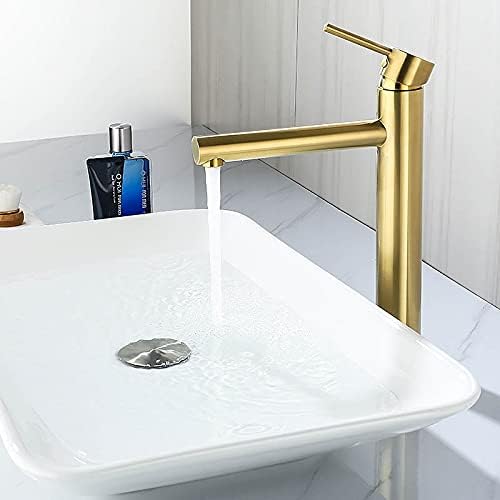 Бања од бања Басин месинг топла и ладна вода миксер за миксер, палуба, монтиран висок и краток стил црно и четкано злато