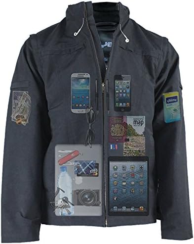 Ayegear J25 јакна и елек со 25 џебови, џебови со таблети iPad