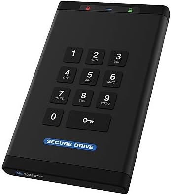 ClevX SecureData 2tb SecureDrive KP FIPS 140-2 Хард Диск Со Пин Автентикација