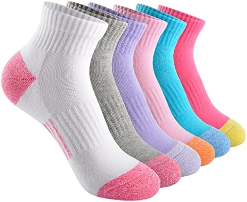 Комбинирани чорапи со глужд на глуждот Alrrise, атлетски атлетски пешачки работи обични чорапи со повеќе бои со 6-пакет