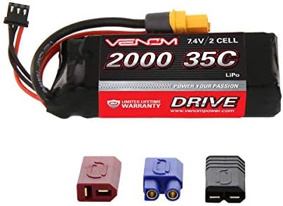Venom Power-Drive Series 7.4V 2000mAh 2-клеточна батерија LIPO-Компатибилен систем на приклучок/адаптер на Универзална 2.0