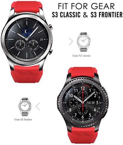 Ибазал 22мм Силиконски Бенд Компатибилен Со Samsung Galaxy Watch 3 45мм Галакси Гледајте 46мм Опрема S3 Граничен Класичен Бенд,