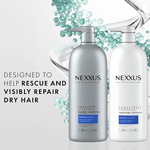 Nexxus Therape Навлажнувачки Шампон Крајна Влага За Сува Коса Без Силикон, Навлажнувачка Протеинфузија Со Еластински Протеин