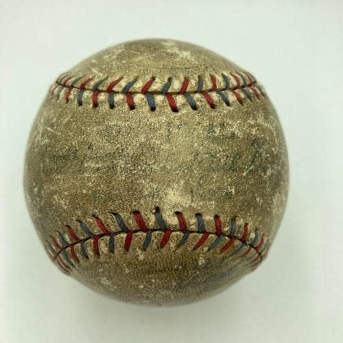 Бабе Рут и Лу Гериг Дуал потпишаа официјални Бејзбол во 1920 -тите Бејзбол ПСА - автограмирани бејзбол
