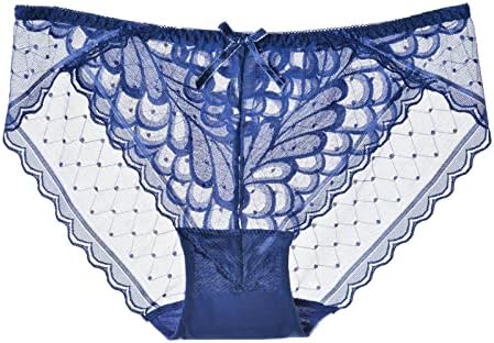 Гаќи за жени спакувани женски долна облека памук бикини гаќички чипка мека хипстер гаќички секси гаќички за жени сини