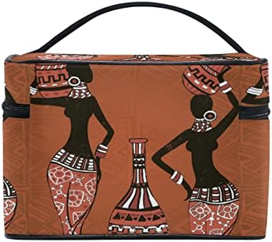 Козметичка Торба ЗА Патување АУКСВА Етничка Бохо Африканска Женска Торба За Шминка Голем Организатор Пренослива Торба За Тоалетна