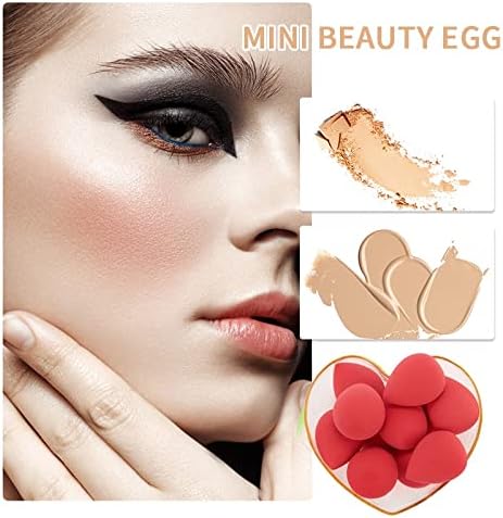 WODMB 10PCS/Поставете шарена мини убавина за шминка за шминка за јајце козметичка пуфта за сунѓер за сунѓер алатка во прав алатка
