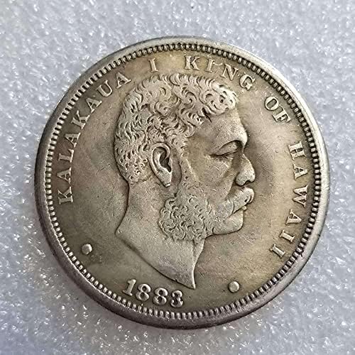 Антички Занаети 1883 Хавајски Сребрен Долар Монета Комеморативна Монета 2056