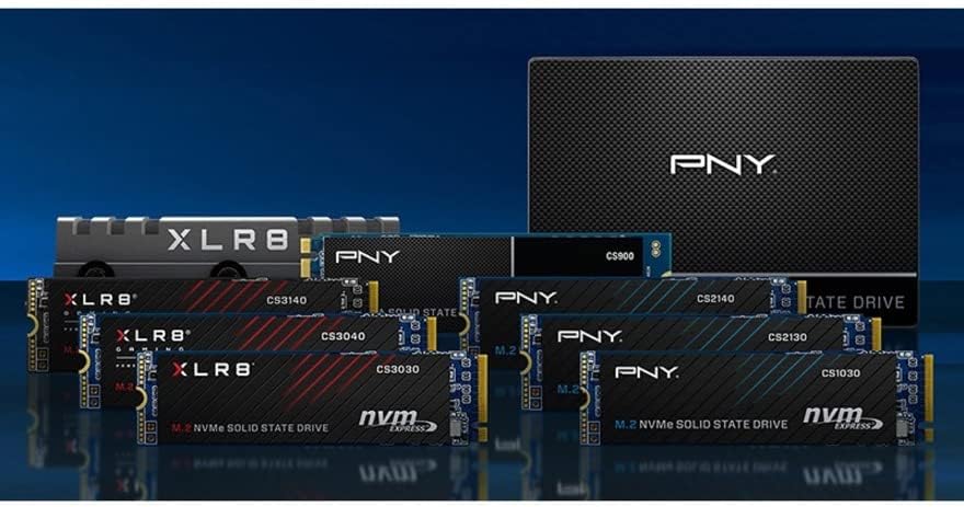 PNY CS2140 1tb M. 2 NVMe Gen4 x4 Внатрешна Цврста Состојба Диск-M280CS2140-1TB-RB &засилувач; SanDisk SSD Плус 1tb Внатрешна SSD-SATA