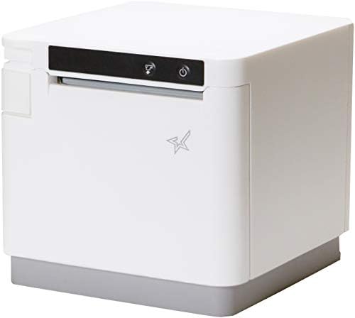 Star Micronics MC-Print3 3-инчен Ethernet/WLAN/USB/Молња термички ПОС печатач со CloudPrnt, секач и надворешно напојување-Бело