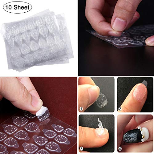 LED налепници за налепници за лепак за лепак за лепак за лепак за нокти 10 лажни плочи за лепак нокти помлади гел помлади нокти