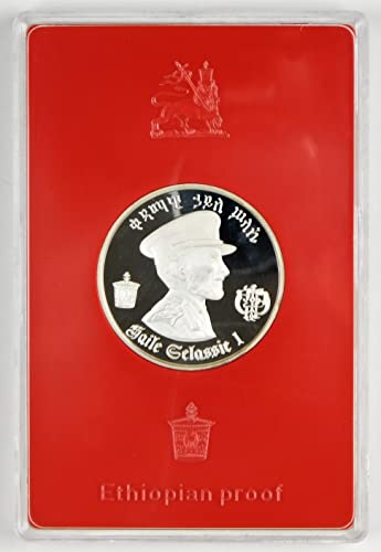 1972 Х. Ф. Етиопија Хајле Селаси Сребрена Монета 5 5 Продавачот Доказ