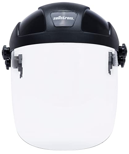 Sellstrom Single Crown Security Shield Shield со универзален адаптер за слот за тврда капа, чиста нијанса, облога против магла,
