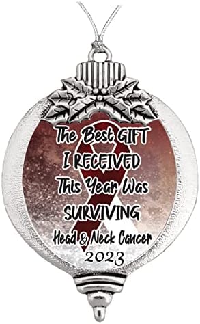 Божиќен украс преживеан од рак на главата и вратот Изберете снежна снегулка или сијалица