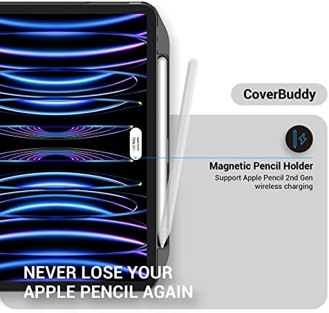 Coversy CoverBuddy Case за 2018-2022 11 iPad Pro / 2020-2022 10.9 iPad Air 4 & 5 со држач за молив - работи со магична тастатура,