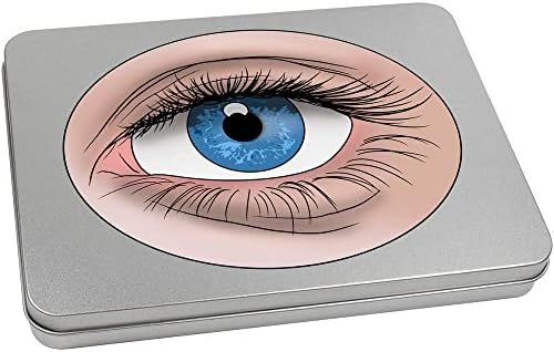 Азиеда „Отворено сино око“ метални канцелариски калај/кутија за складирање