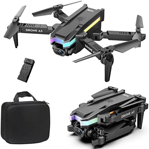 Drone BZDZMQM со двојна камера од 4K HD, далечински управувач квадкоптер преклопен мини дрон хеликоптерски играчки подароци за