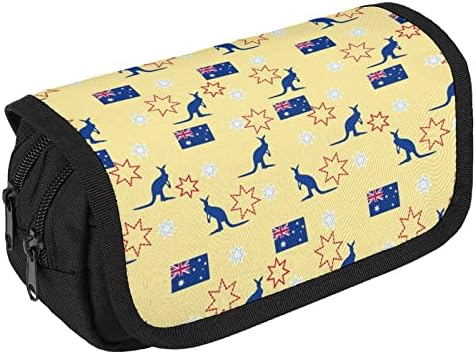 Австралиски кенгур молив случај со двојно поштенско пенкало торба со голем капацитет држач за канцелариски материјал за домашна