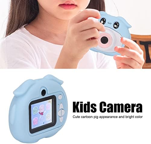 Детска Селфи Камера, Дигитална Видео Камера За Деца Од 1080p HD За Деца, Камера За Играчки За Мали Деца со 2,0 Инчен IPS Лцд Екран, Подароци