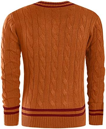 Dudubaby Пролет и есенски машки џемпер со долг ракав, шарена џемпер