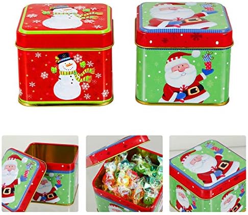 Doitool1 Постави 2 парчиња Божиќни кутии за бонбони кутии за складирање кутии за кујна домашна декорација за кујна