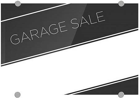 CGSignLab | „Продажба на гаража -басична црна“ премиум акрилен знак | 18 x12