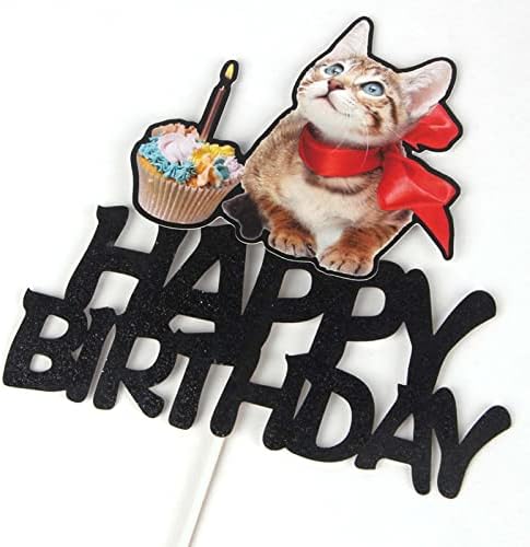 Маче Мачка Роденден Торта Топер, Симпатична Мачка Роденден Материјали, Црна Сјајот