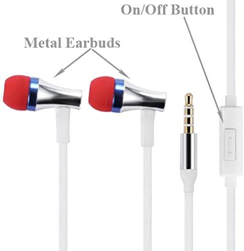 Жични слушалки Hi -Fi звучни слушалки за метални слушалки за метални уши компатибилни со табулаторот Samsung Galaxy A 8.0 - Galaxy Tab