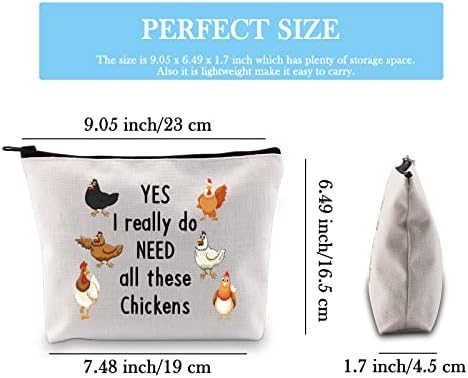 Ѓтим Пилешко Љубовник Козметичка Торба да навистина ми Требаат Сите Овие Кокошки Смешни Пилешки Дама Земјоделец Патент Торбичка