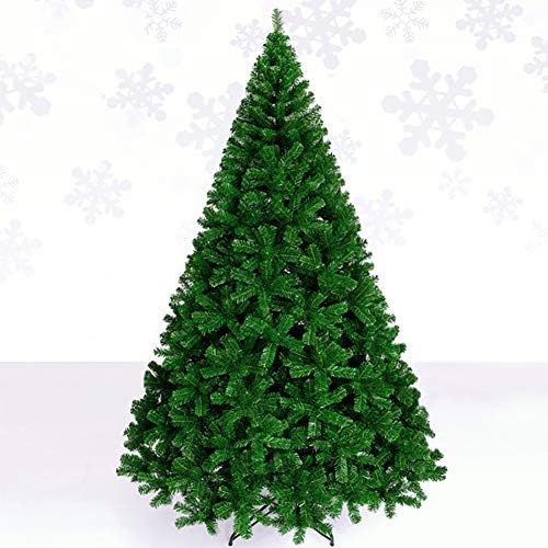 Dulplay 9.8ft Класична вештачка елка, смрека природни алпски шарки со цврсти метални нозе еко-пријателски необични декорации за празник-зелена