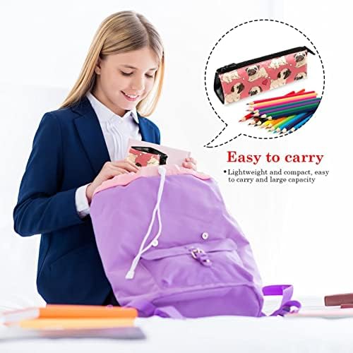 Laiyuhua Преносна стилска торба со моливи пуп кожен пенкало, компактен патент торбички, козметичка торба канцеларија додаток Организатор