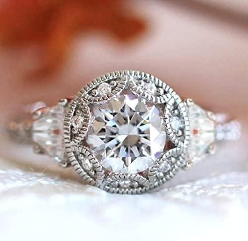 2023 година, женски цирконија блинг дијамантски ангажман венчален прстен прстен прстен
