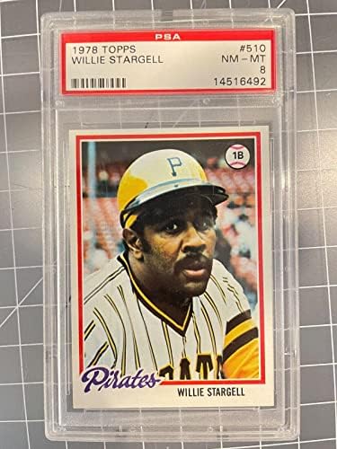 1978 Топпс 510 Вили Старгел Питсбург Пирати Бејзбол картичка PSA 8 Nm/MT - Плочани бејзбол картички