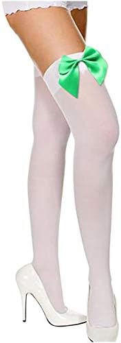 Ylikren женски лак чипка бута високи чорапи над чорапите на коленото за фустани дневни услуги