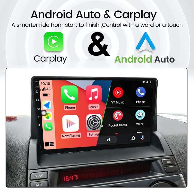Android 11 Автомобил Радио Стерео За Mazda 6 Atenza 2002-2007, Biorunn 10.1 Инчен Окта Јадро Автомобил GPS Navi Безжичен Carplay