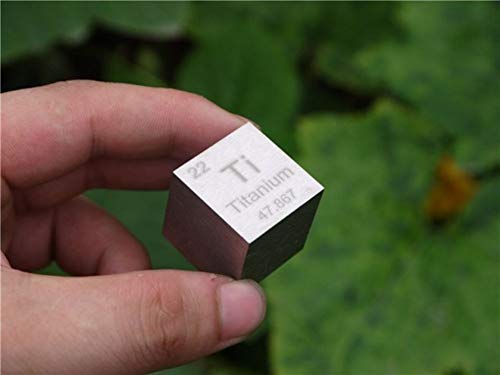 1 инчен Титаниум Метал Коцка 99.5% Чиста За Собирање Елементи Лабораторија Експеримент Материјал Хоби Супстанција Блок Дисплеј