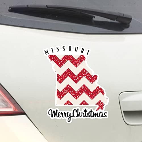 Мисури домашна држава Божиќни налепници Мери Божиќ во Мисури мапа за автомобили Декларална декорација прозорец за прозорец за декорации винил