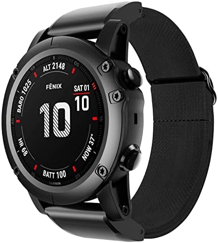 Modband Smart Watch Nylon Elastic Loop Repaps за Garmin Fenix ​​7 7x 5xplus 6xpro/Mk2i 3HR Замена на нараквици за нараквици на рачни ленти 26мм