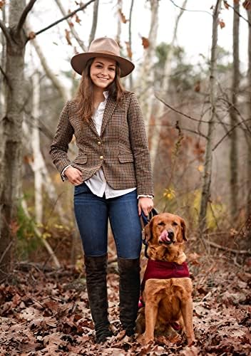 Кендал Вагс Облека за кучиња Зимски палто - Премиум канелен црвено руно џемпер од џемпер. Прилагодливи, луксузни и меки за домашни миленици
