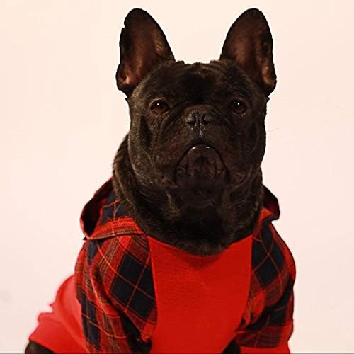 Fitwarm карирана облека за миленичиња за џемпери за кучиња мачки пулвер кошули црвен медиум