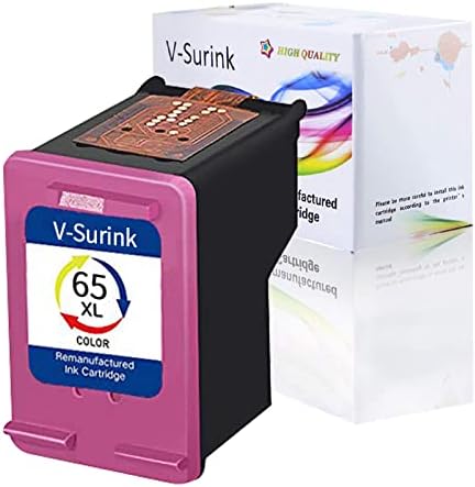 Замена на касети со касети со инк V-Surink за HP 65XL компатибилен со Envy 5010 5020 5055 5052 DeskJet 3755 2655 3720 3722