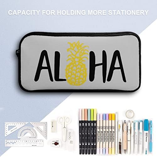 Алоха Хаваи ананас молив случај со високи капацитети за канцелариски кутии за шминка торбичка YHO дизајн за канцелариско училиште