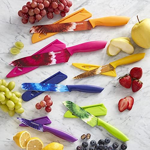 Фарбервер, нож за шема на боја, поставен со ножици и капаци на сечилото, 12-парчиња, повеќебојни