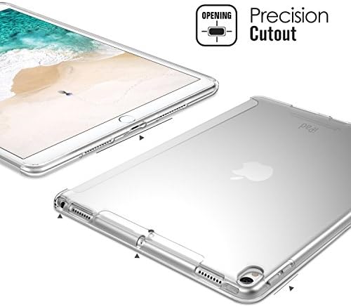 Atic Case Fit Нов iPad Air 10.5 2019/iPad Pro 10.5 2017, Premium Soft Trans trans tresparent tpu Guber Backs Crown Flexible Bumper, кристално