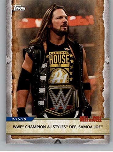 2020 година Топс WWE Road To WrestleMania 62 AJ Styles Carding Carding Card